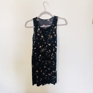 Floral black dress with yellow flowers